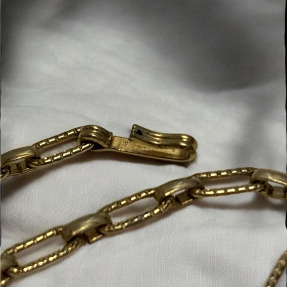 Vintage Emmons Textured Gold Tone Wave Design Choker/Necklace 14”+3.5” - Picture 6 of 11